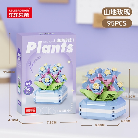 Combo 3 hộp lắp ghép chậu hoa 95pcs. SKU: LG-W1518-04-C ( VAT 001-C3-11 ) - K110-T2-S4