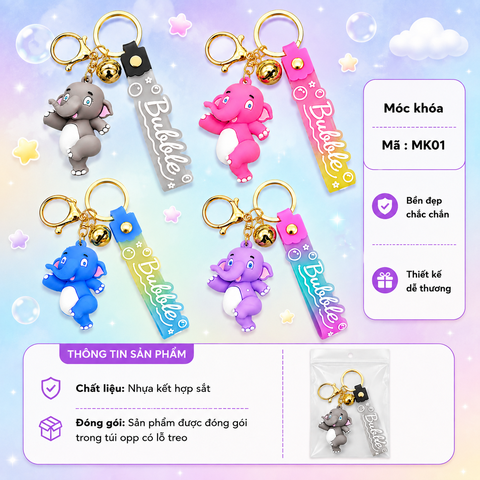Móc khóa chú voi -SKU : mk01 - (VAT: MK001-5)