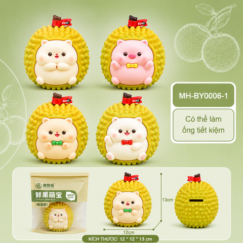 Mô Hình Các Con Vật Cosplay Trái Cây Sầu Riêng size nhỏ KT 12*12*13 cm - SKU : MH-BY0006-1 - ( VAT : MH002 )
