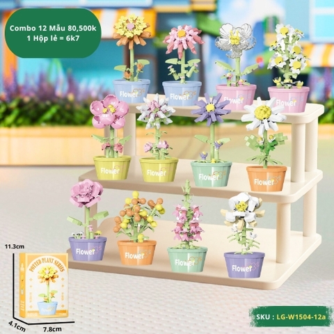 Đồ Chơi Lắp Ghép Combo 12 Mẫu Lego Các Loại Hoa ( Combo 12 mẫu Giá 80,500 / Tính lẻ là 1 Mẫu =6k7 ) - Full Box - Sku : LG-W1504-12a
