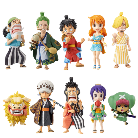 Mô hình đồ chơi - Wcf Luffy Zoro Sanji Nami Choper Usopp Law Kin'emon Sư Tử vàng Otama -  One Piece - No Box