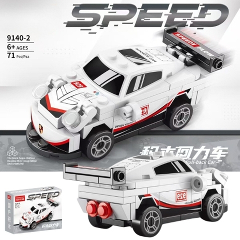 Đồ Chơi Lắp Ghép Lego Xe Đua Màu Trắng - 71 hạt - Full Box - Sku : LG-41-07 - K54-T2-S8