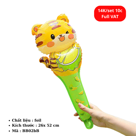 Set 10 Bóng bay cầm tay dễ thương cho bé - SKU : BB02bB -(VAT : 011-02-7) - K18-T1-S7