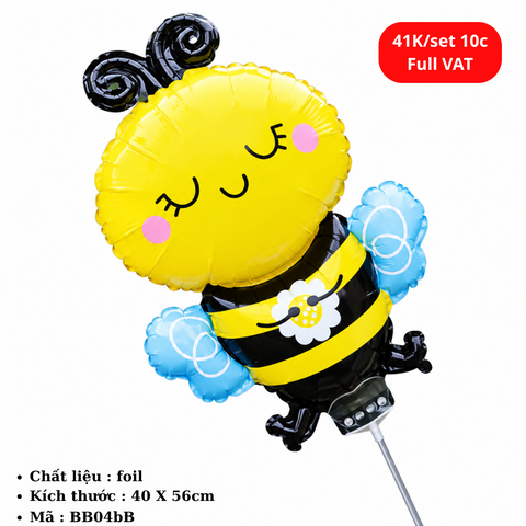 Set 10 Bóng bay dễ thương cho bé có que nhựa cầm tay - SKU : BB04bB -(VAT : 011-04-27) - K16-T1-S12