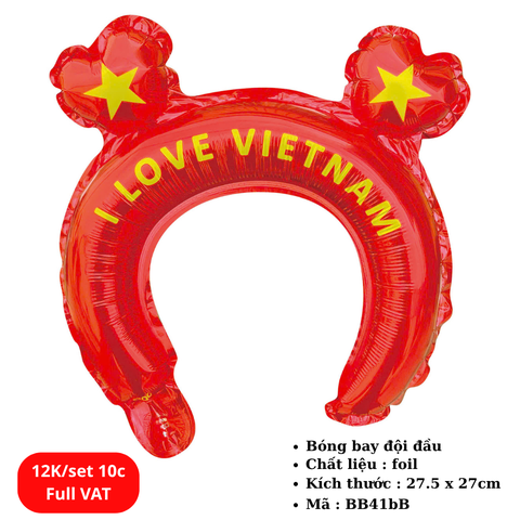 Set 10 Bóng bay đội đầu cờ VN -SKU : BB41bB - (VAT: 011-01-7) - K17-T1-S4
