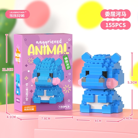 Combo 3 bộ lắp ghép động vật 155pcs. SKU: LG-W1501-24 ( VAT 001-C3-11 ) - K118-T3-S12
