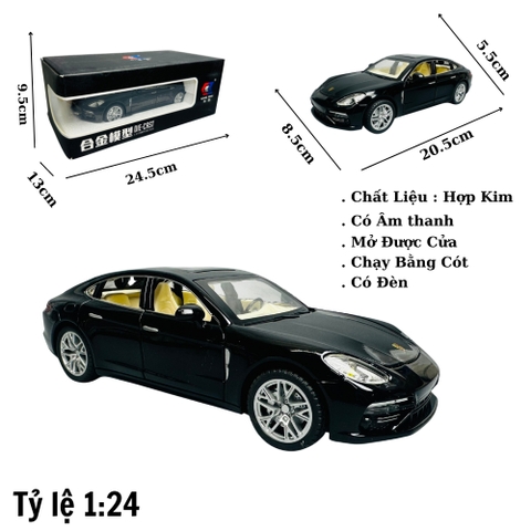 Mô Hình Xe porcher đen 1:24 Hợp kim - Có tiếng - đèn pha sáng - Dài 20.5cm - rộng 8.5cm - cao 5.5cm - nặng ~ 800gram - FULL BOX : box màu SKU : oto224 - K63-T4-S11