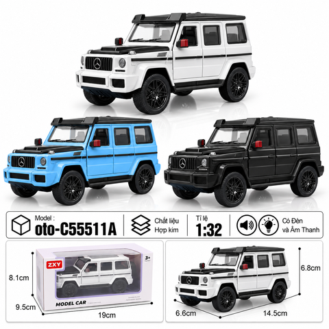 Xe thể thao nhiều màu sắc chất liệu hợp kim , Có Đèn và Âm Thanh , tỉ lệ 1:32 : SKU : oto-C55511A ( Vat : 103-01-60 )