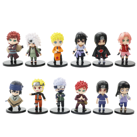 Mô hình đồ chơi - Combo 12 nhân vật Naruto Sasuke Sakura Gaara Itachi Kakashi Hinata Jiraira ... - Naruto - No Box