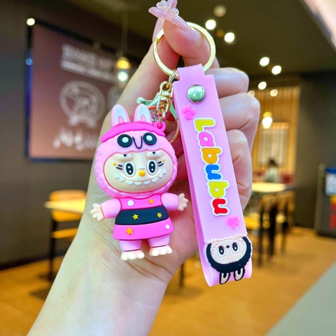 Móc Khóa labubu hồng - Dây móc dài : 10cm - Mô Hình Cao : 6cm - Nặng : 50gram - No Box : bọc túi OPP K76-T2-S6