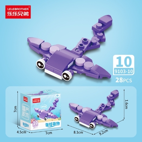 Combo 5 Bộ Lắp Ghép Mô Hình Động Vật Dưới Biển 28pcs. SKU: LG-9103-10 ( VAT 001-C5-11 ) K135-T3-S10