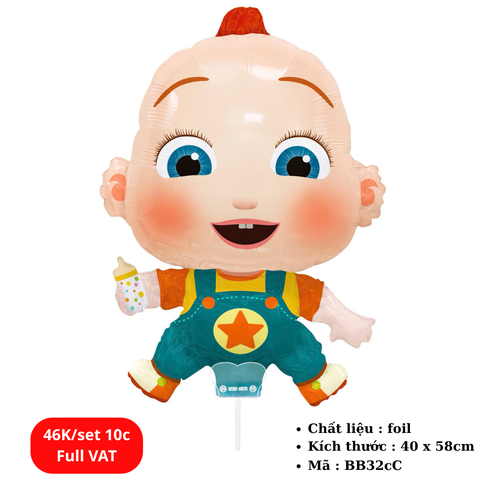 Set 10 chiếc Bóng bay dễ thương cho bé (có que cầm tay) - SKU : BB32cC - (VAT: 011-04-29*) - K1-T1-S11