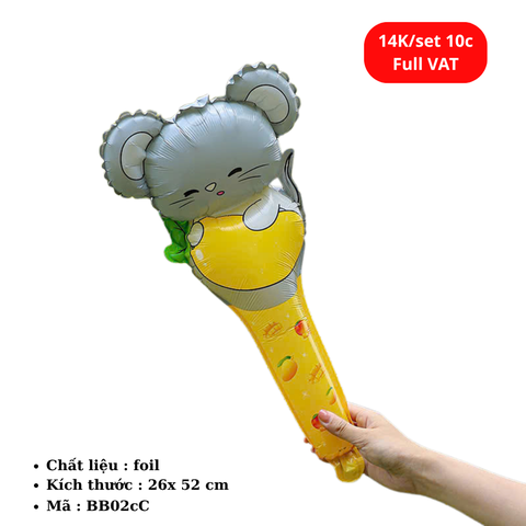 Set 10 Bóng bay cầm tay dễ thương cho bé - SKU : BB02cC -(VAT : 011-02-7) - K18-T1-S4