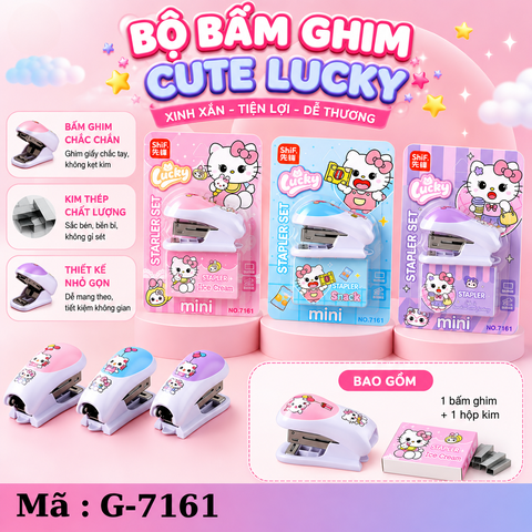Dụng cụ bấm ghim mini tặng kèm hộp ghim - SKU: G-7161 - (VAT: 111-03-9 ) - K27-T2-S3