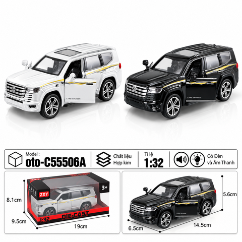 Xe thể thao nhiều màu sắc chất liệu hợp kim , Có Đèn và Âm Thanh , tỉ lệ 1:32 : SKU : oto-C55506A ( Vat : 103-01-60 )
