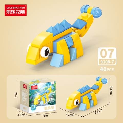 Combo 5 Bộ Lắp Ghép Mô Hình Khủng Long 40pcs. SKU: LG-9106-7 ( VAT 001-C5-11 ) - K135-T2-S17
