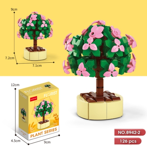 Bộ lắp ghép Hoa 126pcs. SKU: LG-8942-2 ( VAT 001-06-11 ) K131-T1-S2