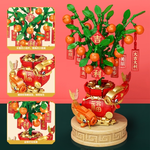 Bộ đồ chơi lắp ghép cây quất cảnh 671pcs. SKU: LG-9022 ( VAT 001-06-50 )K124-T3-S7