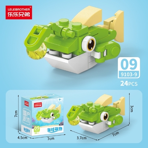 Combo 5 Bộ Lắp Ghép Mô Hình Động Vật Dưới Biển 24pcs. SKU: LG-9103-9 ( VAT 001-C5-11 ) K135-T3-S9