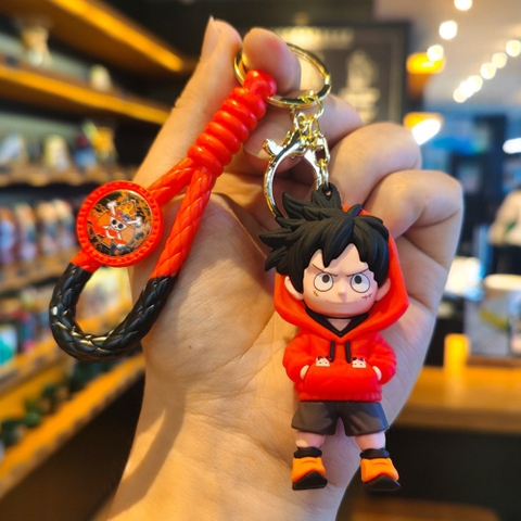 móc khóa luffy sành điệu - dây dài 11cm mô hình cao 6cm - nặng : 50gram - no box