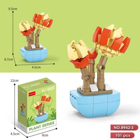 Bộ lắp ghép Hoa 101pcs. SKU: LG-8942-3 ( VAT 001-06-11 ) K131-T1-S3