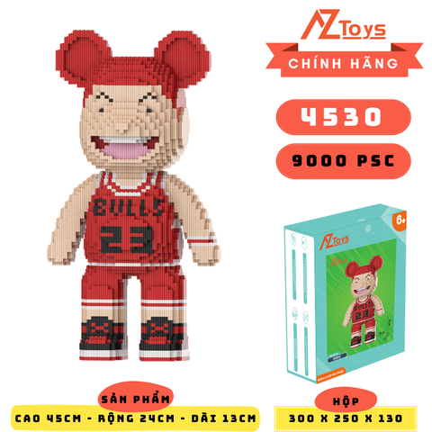 LG - 4530 - Bearbrick Sakuragi Đỏ 45cm - Sỉ Lẻ 125k - Sỉ Thùng 118k - Thùng 12 con - Ship từ kho Hà Nội