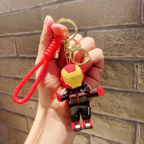 móc khóa người sắt Ironman mặc áo  - dây dài 9.5cm mô hình cao 8.5cm - nặng : 50gram - no box N3-k16-T2-S1
