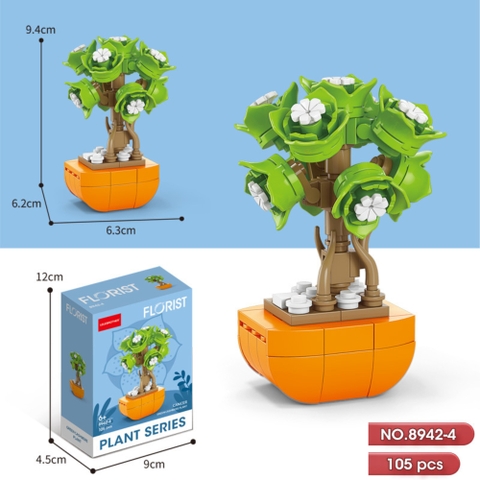 Bộ lắp ghép Hoa 105pcs. SKU: LG-8942-4 ( VAT 001-06-11 ) K131-T1-S4