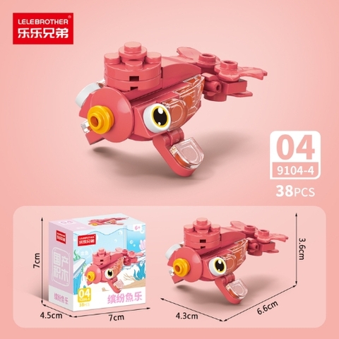 Combo 5 Bộ Lắp Ghép Mô Hình Động Vật 38pcs. SKU: LG-9104-4 ( VAT 001-C5-11 ) - K136-T1-S4