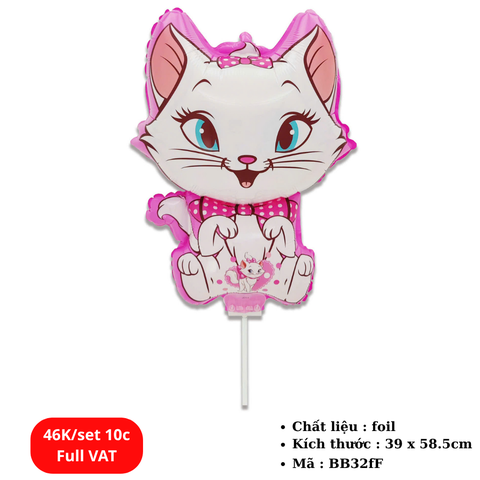 Set 10 chiếc Bóng bay dễ thương cho bé (có que cầm tay) - SKU : BB32fF - (VAT: 011-04-29*) - K1-T1-S10