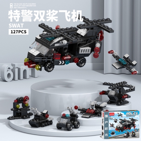 Đồ Chơi Lắp Ghép Lego Máy Bay Đen (6 IN 1) - 127 hạt - Full Box - Sku : LG-8970-4 ( VAT 001-22-11 ) K116-T1-S8