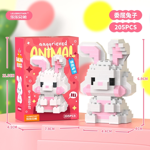 Combo 3 bộ lắp ghép động vật 205pcs. SKU: LG-W1501-07 ( VAT 001-C3-11 ) - K118-T2-S7