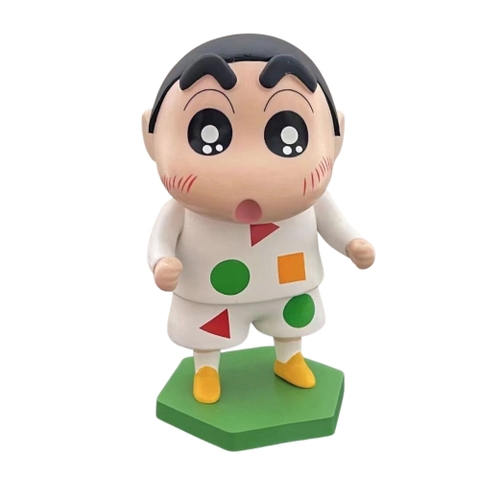 Mô Hình Shin bút chì áo trắng - Cao 13cm - nặng 300gram - Figure Cậu Bé Bút Chì - Hộp Màu - K19-T1-S11
