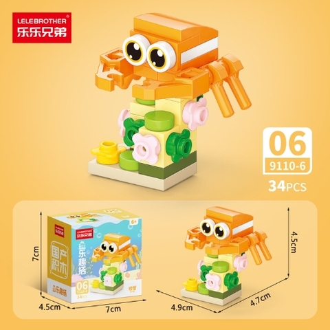 Combo 5 Bộ Lắp Ghép Mô Hình Động Vật Dưới Biển 34pcs. SKU: LG-9110-6 ( VAT 001-C5-11 ) K136-T3-S16