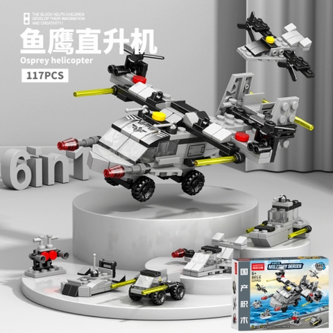Đồ Chơi Lắp Ghép Lego Máy Bay Chiến Đấu (6 IN 1) - 117 hạt - Full Box - Sku : LG-8971-8 ( VAT 001-22-11 ) - K84-T2-S8 (T3-S8)