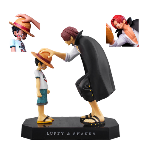 Mô hình đồ chơi - Luffy và Shanks tóc đỏ -  One Piece - K27-T1-S1
