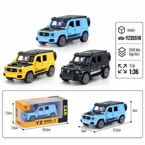 Mô Hình xe Oto đua hợp kim , tỉ lệ 1:36 - Dài 12.2cm - rộng 5cm - cao 5cm - SKU : oto-YZ35518 - ( Vat : 103-01-35 )