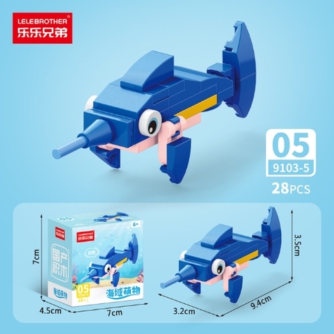 Combo 5 Bộ Lắp Ghép Mô Hình Động Vật Dưới Biển 28pcs. SKU: LG-9103-5 ( VAT 001-C5-11 )K135-T3-S5