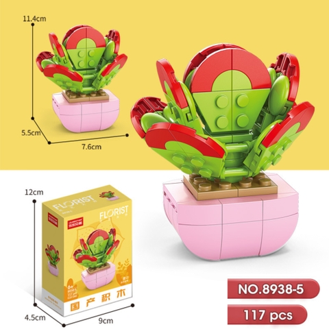 Bộ lắp ghép Hoa 117pcs . SKU: LG-8938-5 ( VAT 001-06-11 ) K118-T1-S5