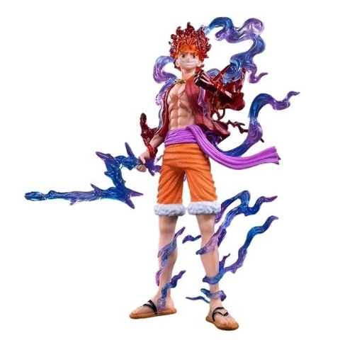 Bản 28cm túi opp  - Mô hình OnePiece - Luffy Gear 5 Nika đỏ Cao 21cm bản có vũ khí cầm tay - OnePiece  - No box - E - 9