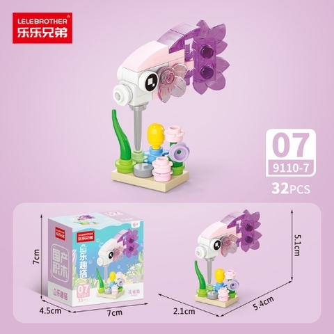 Combo 5 Bộ Lắp Ghép Mô Hình Động Vật Dưới Biển 32pcs. SKU: LG-9110-7 ( VAT 001-C5-11 ) K136-T3-S17