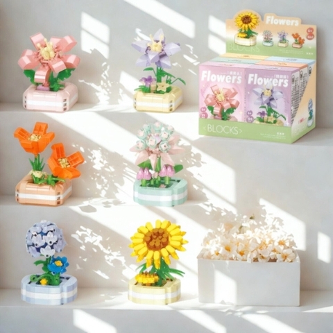 Combo 6 mẫu bộ lắp ghép chậu hoa. SKU: LG-W1519 ( VAT 001-C6-30 ) - K124-T1-S9-10-11-12