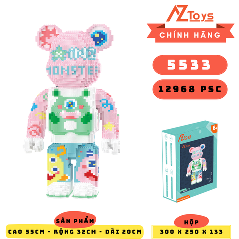 MÃ 5533 - Bearbrick Monster - Sỉ Lẻ 155k - Sỉ Thùng 145k - Thùng 12 con