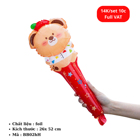 Set 10 Bóng bay cầm tay dễ thương cho bé - SKU : BB02hH -(VAT : 011-02-7) - K18-T1-S1