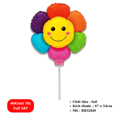 Set 10 chiếc Bóng bay dễ thương cho bé (có que cầm tay) - SKU : BB32hH - (VAT: 011-04-29*) - K1-T1-S9