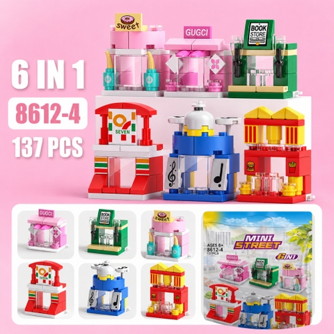Bộ Lắp Ghép Các Cửa Hàng Đường Phố Mini 137pcs. SKU: LG-8612-4 - ( Vat : H781 !!! ) - K85-T3-S4 - K2-T1-S7,8,9