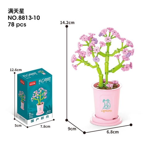 Combo 2 Bộ lắp ghép Hoa Baby- Cung Ma Kết 78pcs. SKU: LG-8813-10-C (VAT 001-C2-11) - K119-T3-S10