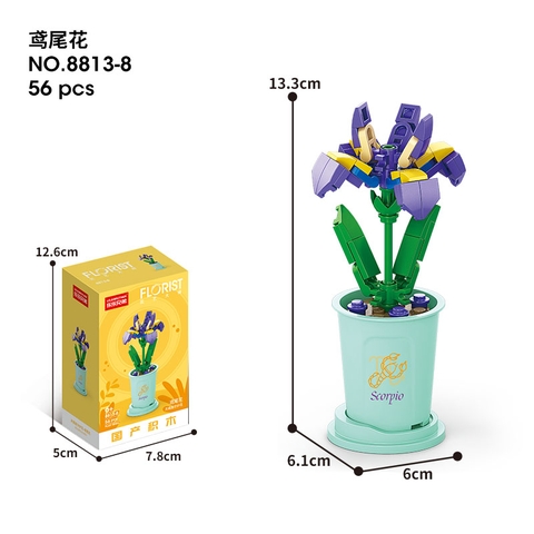Combo 2 Bộ lắp ghép Hoa Phượng Hoàng- Cung Bọ Cạp 56pcs. SKU: LG-8813-8-C (VAT 001-C2-11) - K119-T3-S8