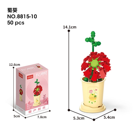 Combo 2 Bộ lắp ghép Hoa Thục Quỳ 50pcs. SKU: LG-8815-10 (VAT 001-C2-11) - K121-T3-S10
