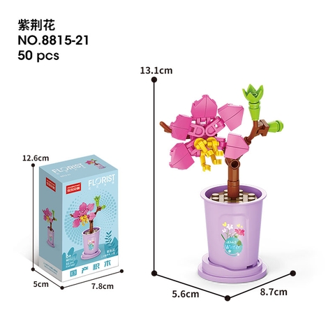 Combo 2 Bộ lắp ghép Hoa móng ngựa 50pcs. SKU: LG-8815-21 (VAT 001-C2-11) - K122-T3-S9